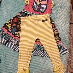 Matilda Jane Pink and Yellow Dress Set